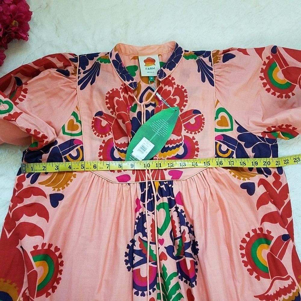 FARM Rio Peach Amulet Midi-Dress - Picture 9 of 16